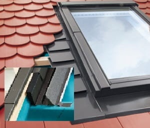 Kołnierz FAKRO typ ELV-T Thermo 114x140 do pokryć łuskowych grubych