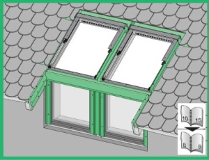 Zespolenie kolankowe FAKRO typ EUV-L/B B2/2 78x98
