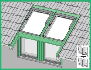 Zespolenie kolankowe FAKRO EUV/B B2/2 Thermo 78x118