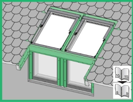 Zespolenie kolankowe FAKRO EUV-L/B B2/2 Thermo