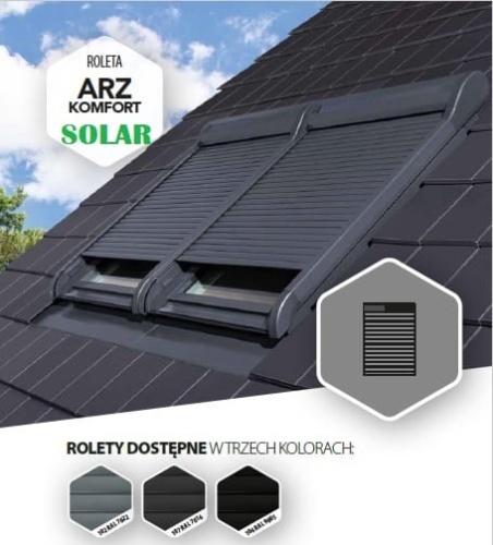 Roleta zewnętrzna Fakro ARZ KOMFORT SOLAR