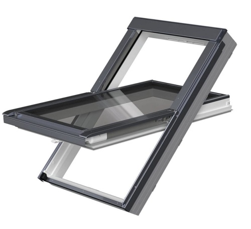 Okno FAKRO PTP-V U41 ABMX  RAL7016 GREENVIEW