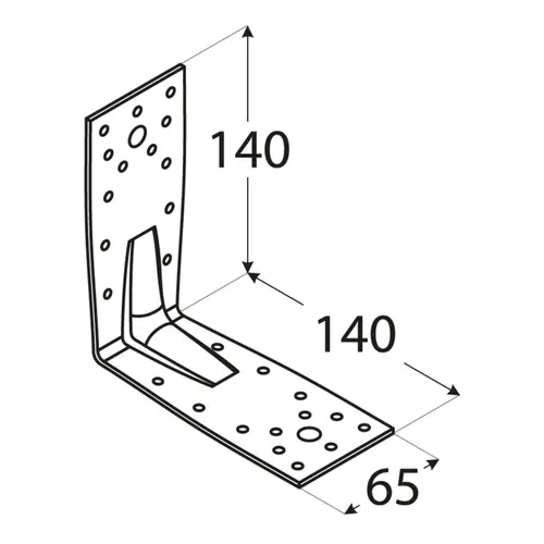 Kątownik KP5 z głębokim przetłoczeniem 140x140x65x2,5