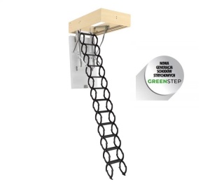 Schody strychowe FAKRO  LST Super Thermo 60x120/290 GREENSPTEP 0,48 W/m2K