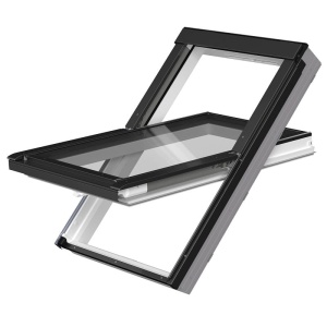 Okno FAKRO PTP-V U41 BBMX 55x118 RAL9005 GREENVIEW