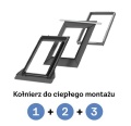 Kołnierz VELUX EDT UK08 2000 134x140 / zestaw do ciepłego montażu EDT + BDX + BFX