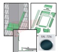 GZK-AV RAL 7016 - Regulowana obróbka kominowa FAKRO